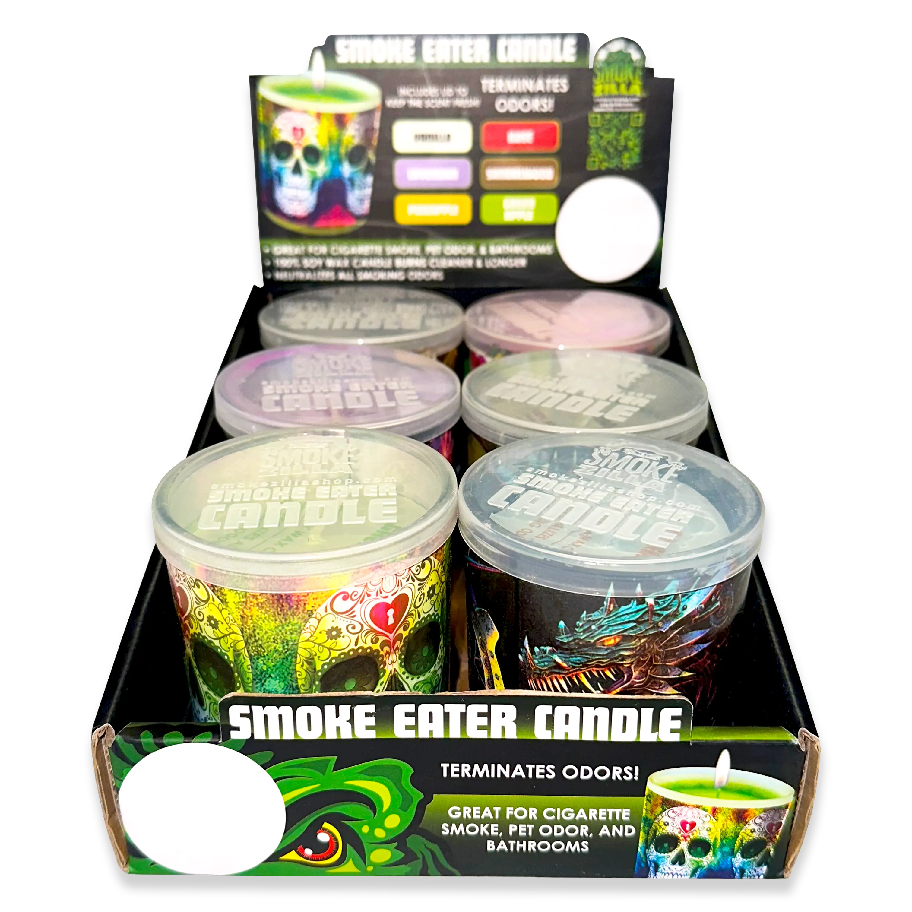 Smoke Eater Candle - 6 Pieces Per Retail Ready Display 23777 SMOKEZILLA