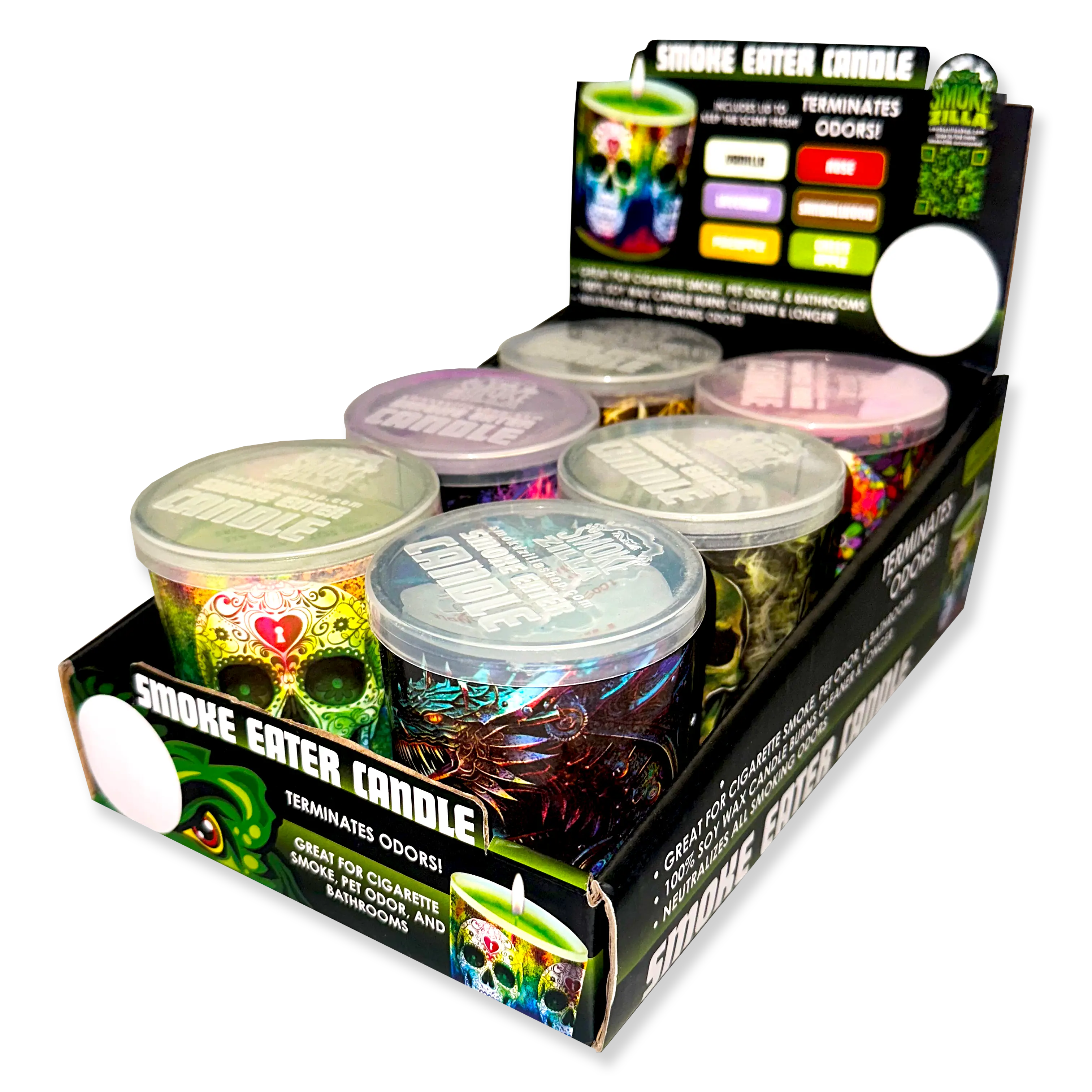 Smoke Eater Candle - 6 Pieces Per Retail Ready Display 23777 SMOKEZILLA