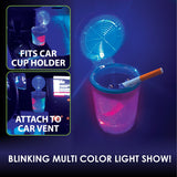 Light Show Butt Bucket Ashtray with Multi-Color LED Lights - 6 Pieces Per Retail Ready Display 24111