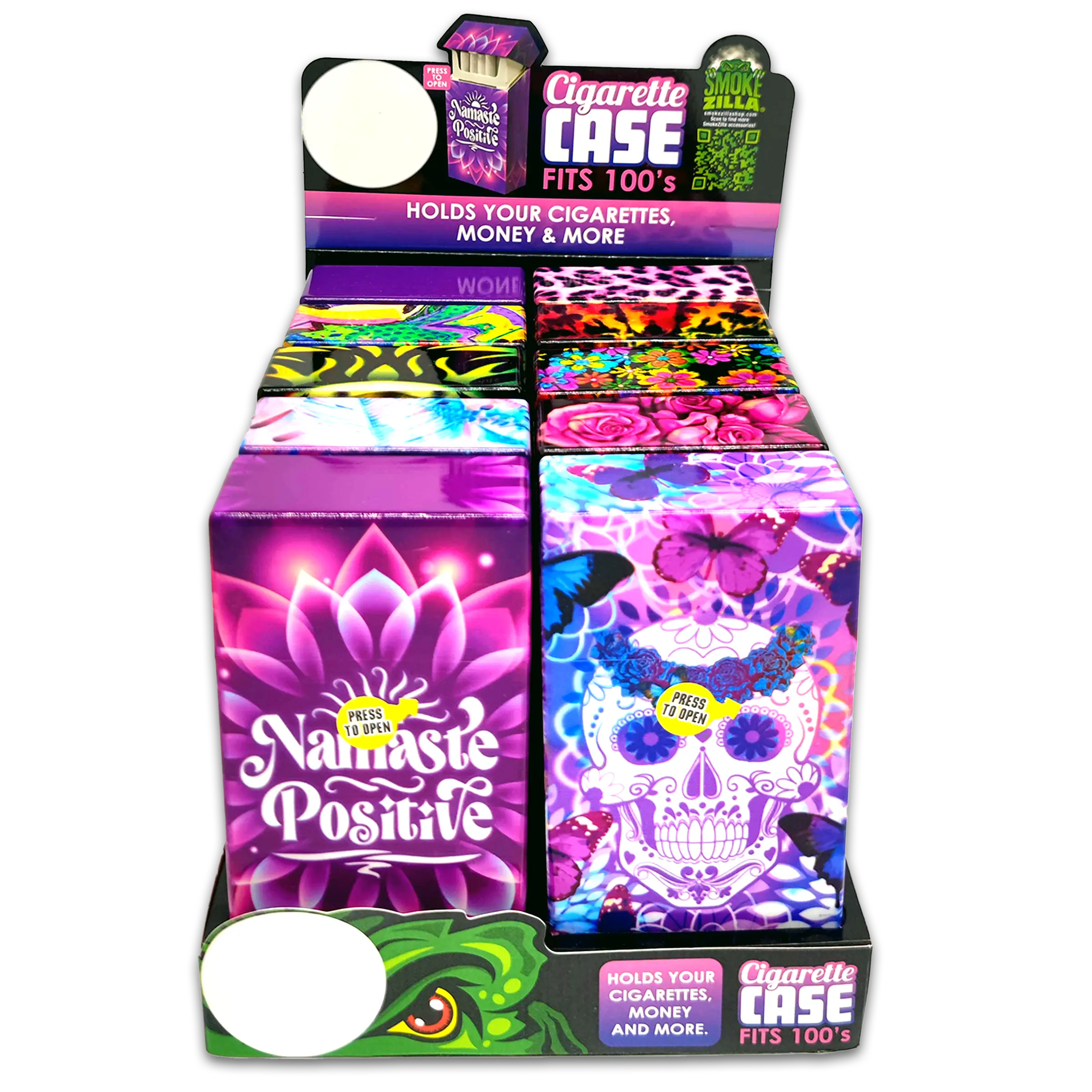 100s Cigarette Storage Case - 10 Pieces Per Retail Ready Display 23721 SMOKEZILLA