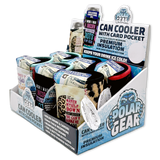 Neoprene Can and Bottle Cooler Coozie with Card Pocket - 6 Pieces Per Retail Ready Display 23737