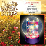 Glass Globe Rose Keepsake - 6 Pieces Per Retail Ready Display 23741
