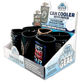 Neoprene Can and Bottle Cooler Coozie with Patch - 6 Per Retail Ready Display 23748