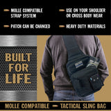 Molle Tactical Sling Bag with Strap - 4 Pieces Per Retail Ready Display 23763