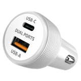Car Charger Dual USB / USB-C Ports with USB-C to USB-C Charging Cable 20 Watts - 3 Pieces Per Pack 24608