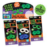 Glow in The Dark Halloween Mask and Glowstick - 6 Pieces Per Pack 24776