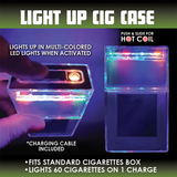 Light-Up Cigarette Case with USB Coil Lighter - 6 Pieces Per Retail Ready Display 25115