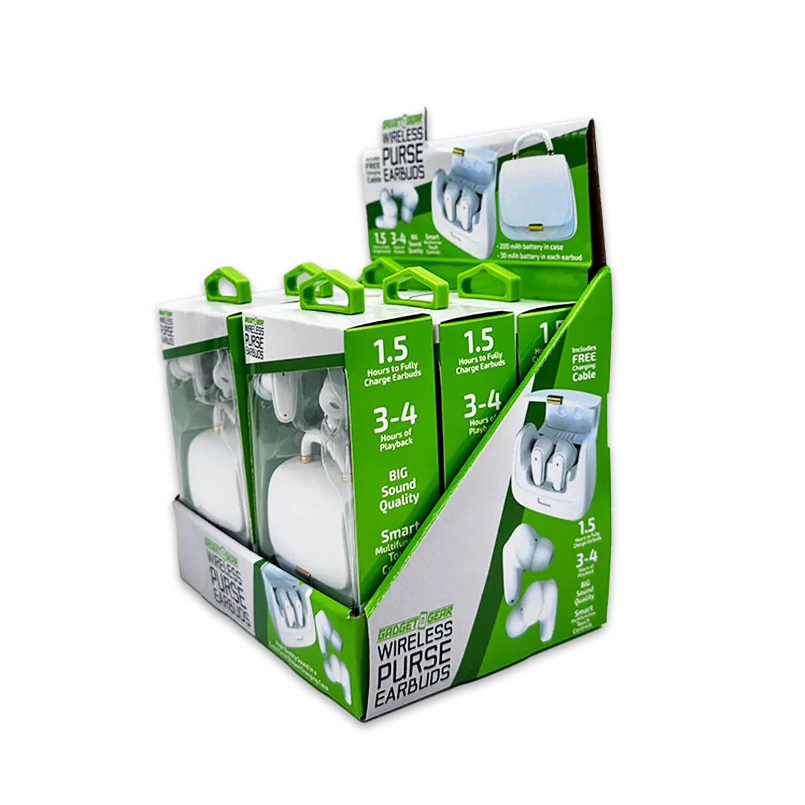 Wireless Earbuds with Stylish Handbag Case - 6 Pieces Per Retail Ready Display 25124 GADGET GEAR