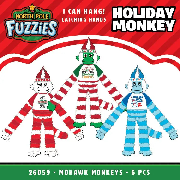 North Pole Fuzzies Yeti Gift Assortment Floor Display - 60 Pieces Per Retail Ready Display 88612 NOVELTY INC