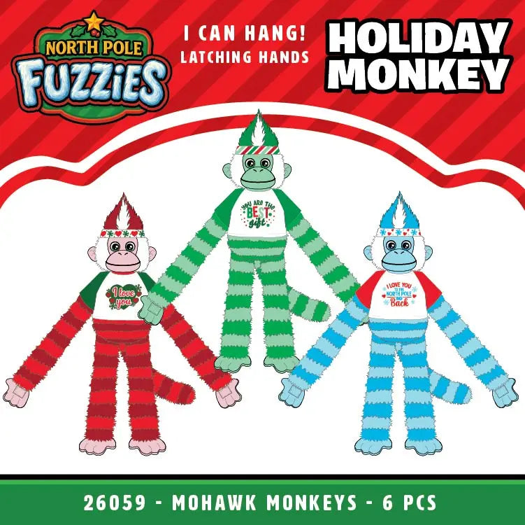 North Pole Fuzzies Yeti Gift Assortment Floor Display - 60 Pieces Per Retail Ready Display 88612 NOVELTY INC