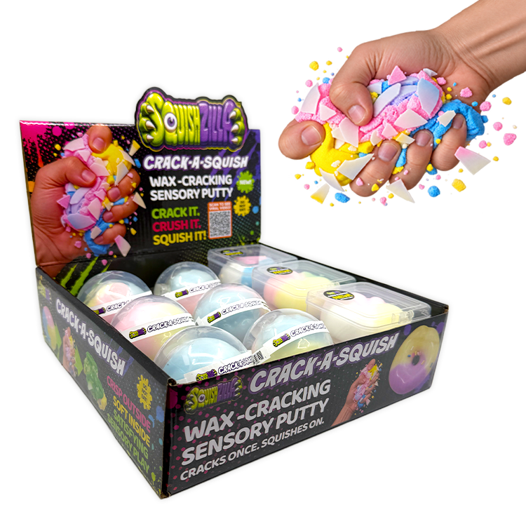 Fun Doh™ SquishZilla™ Wax-Cracking Sensory Putty - 12 Pieces Per