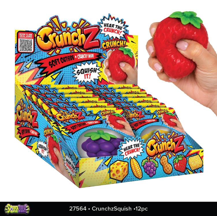 でるぞ スクイーズ まとめ売り SquishZilla™ CrunchZ Squish Sensory Toy - 12 Pieces Per Retail