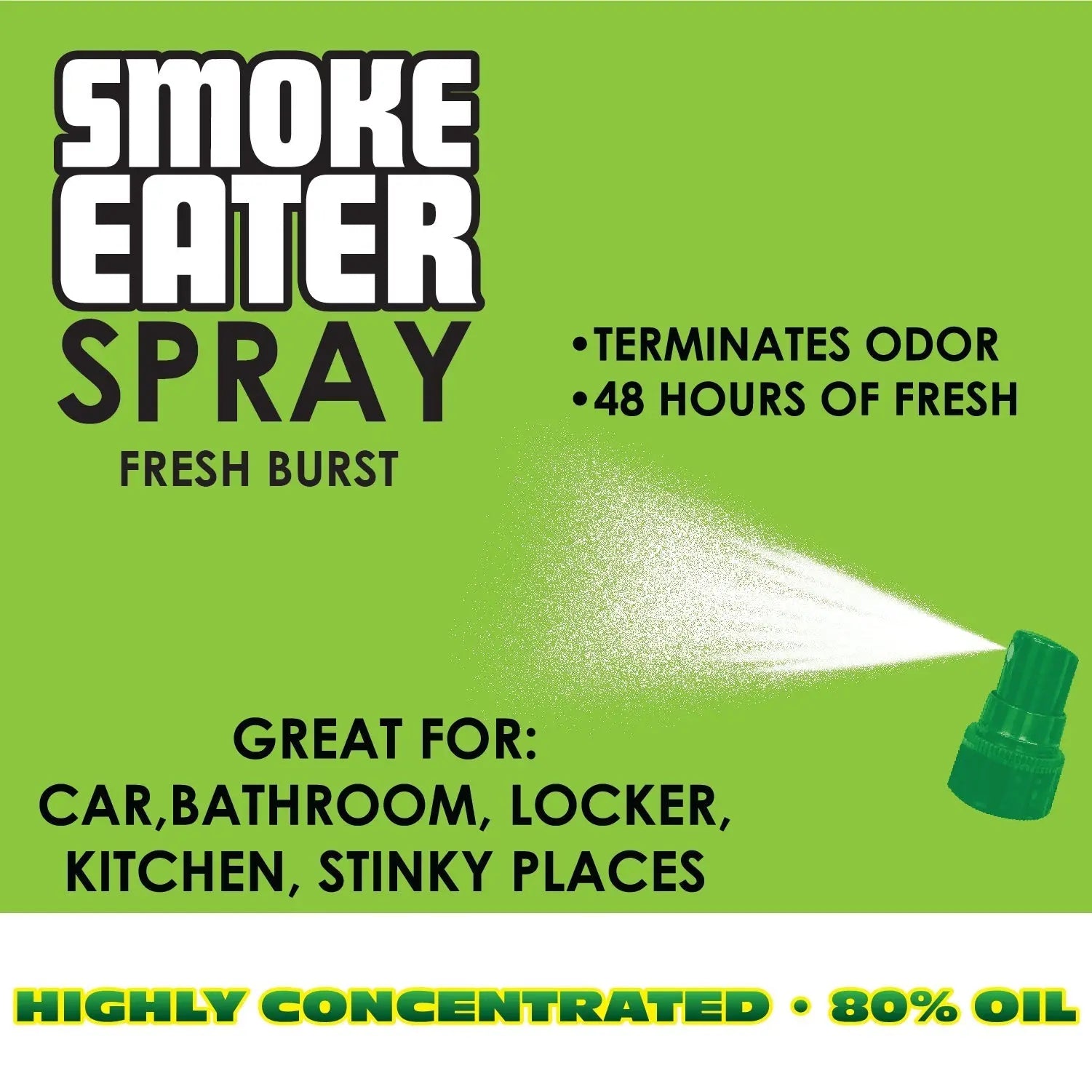 Air Freshener Smoke Eater Spray Fresh Burst- 4 Pieces Per Retail Ready Display 41305 SMOKEZILLA