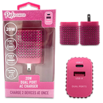 Car Charger / Wall Charger / Charging Cable Pink Power Assortment - 20 Pieces Per Retail Ready Display 88527 GADGET GEAR