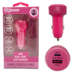 Car Charger / Wall Charger / Charging Cable Pink Power Assortment - 20 Pieces Per Retail Ready Display 88527 GADGET GEAR