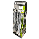 10FT Braided Sync and Charge Cable Assortment Floor Display - 24 Pieces Per Retail Ready Display 88480