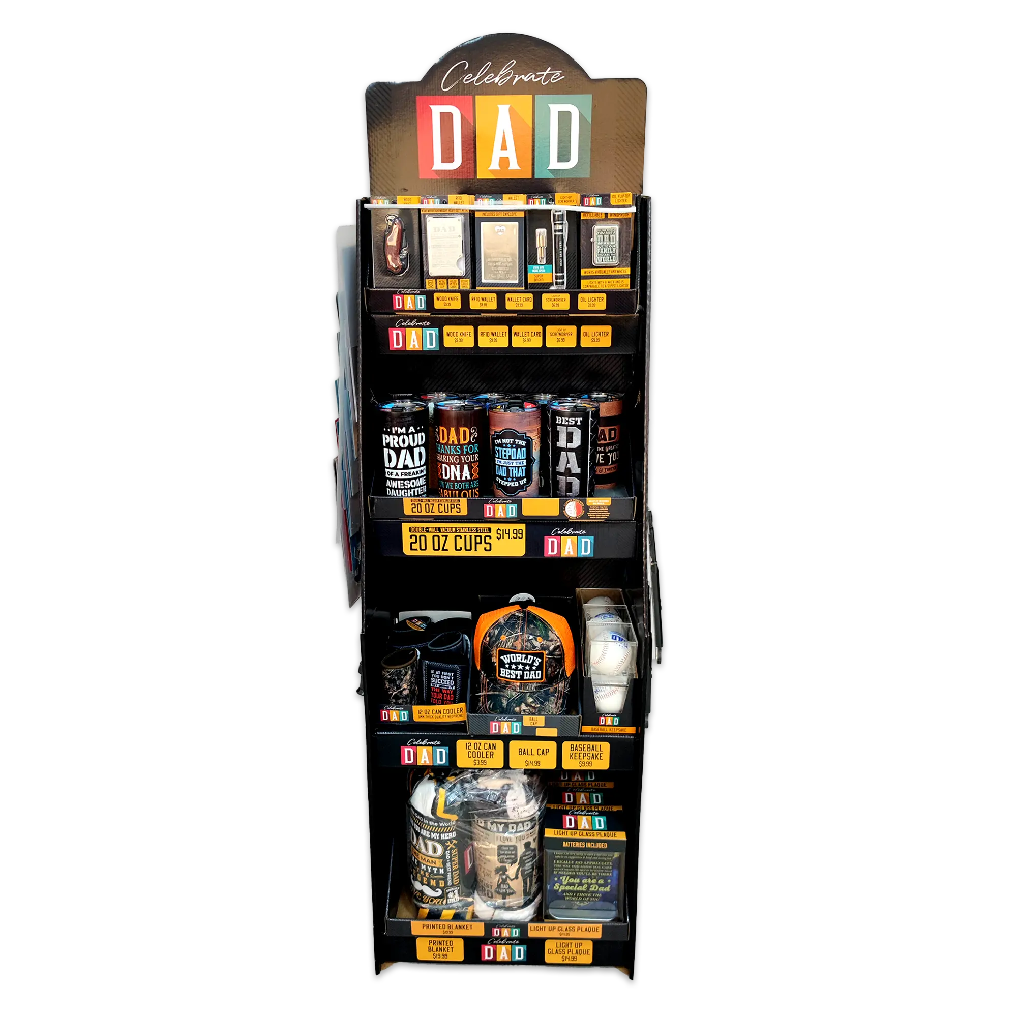 Father's Day Assortment Floor Display - 72 Pieces Per Retail Ready Display 88517 KIPP BROTHERS