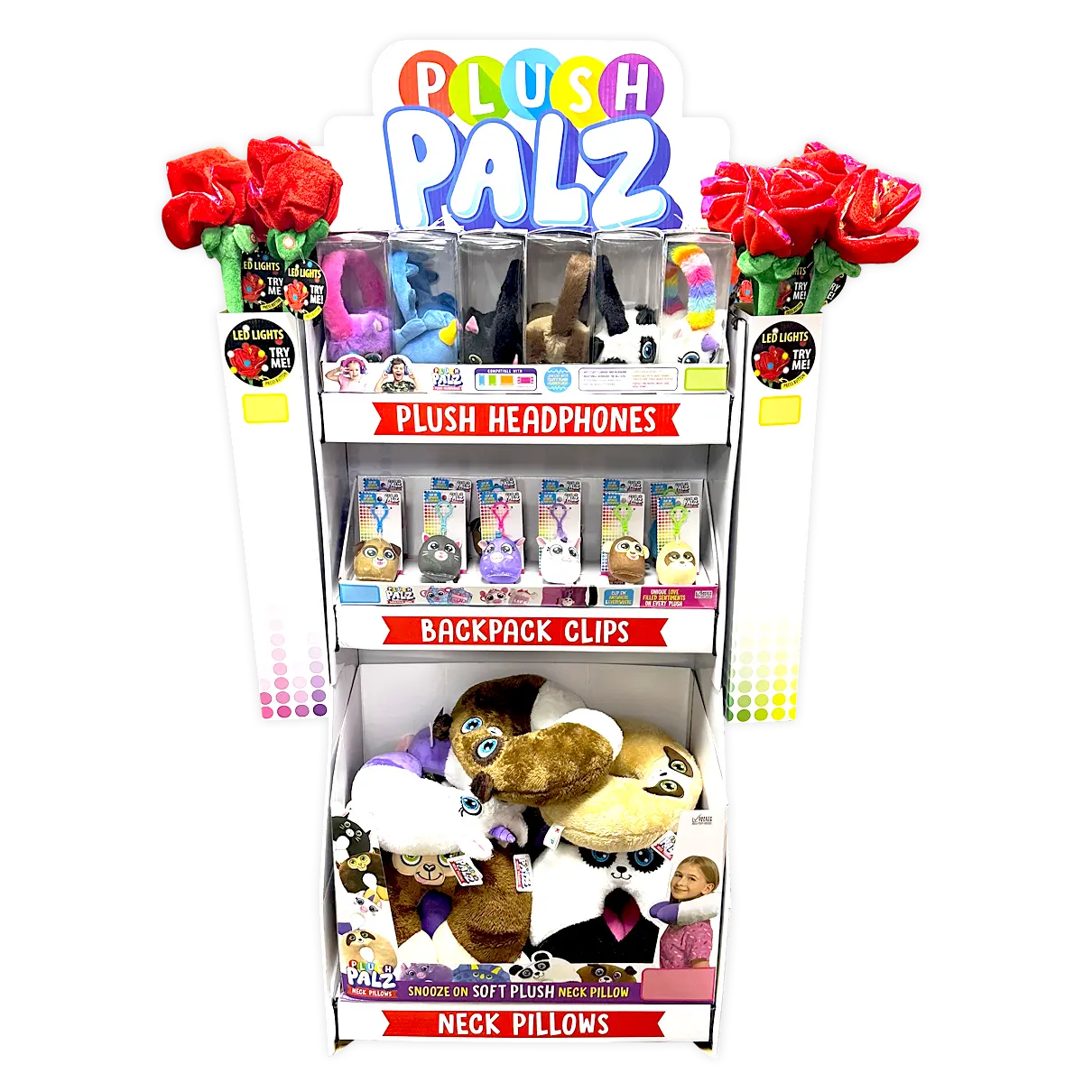 Plush and Headphones Assorted Floor Display - 36 Pieces Per Retail Ready Display 88521 KIPP BROTHERS