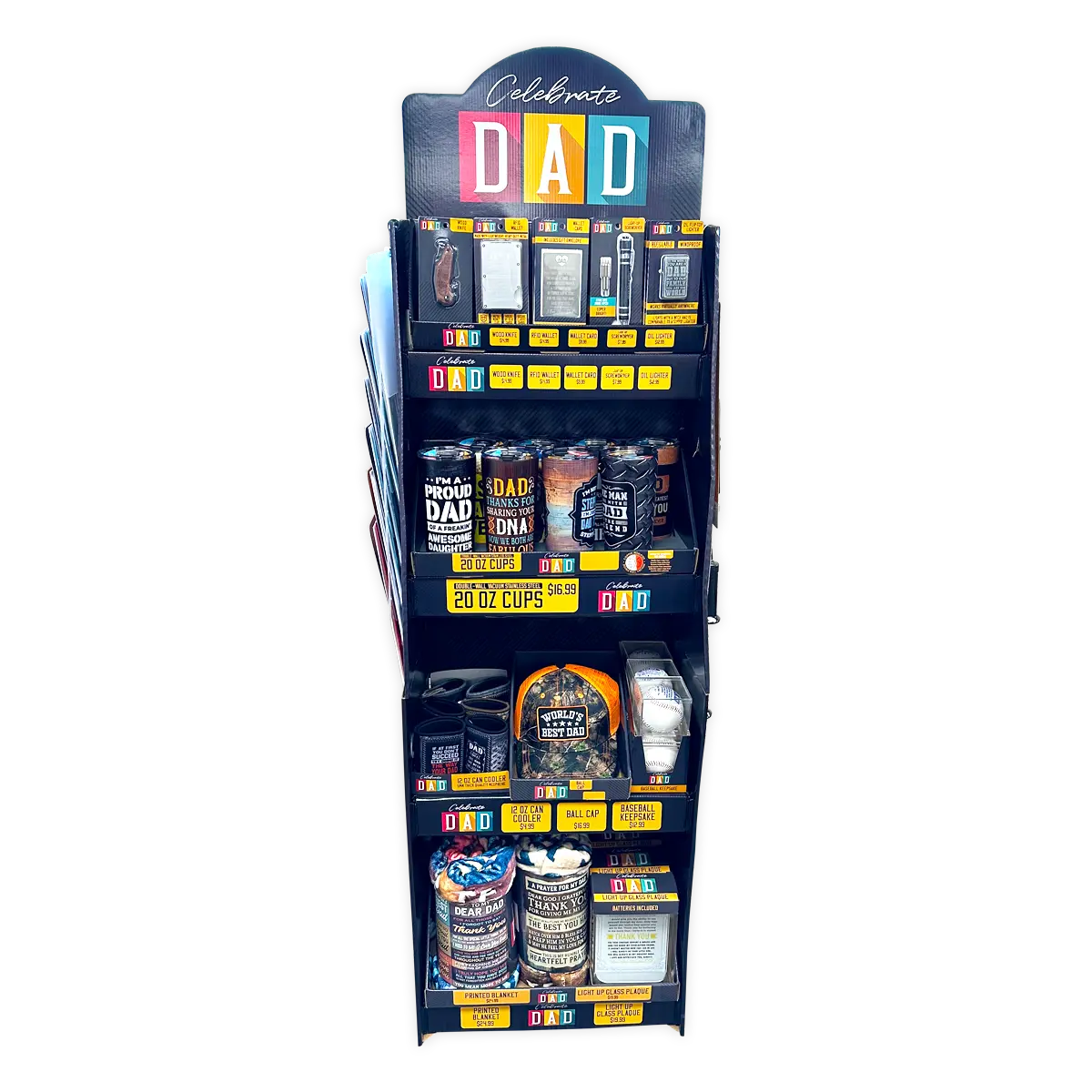 Father's Day Assortment Floor Display - 72 Pieces Per Retail Ready Display 88526 KIPP BROTHERS