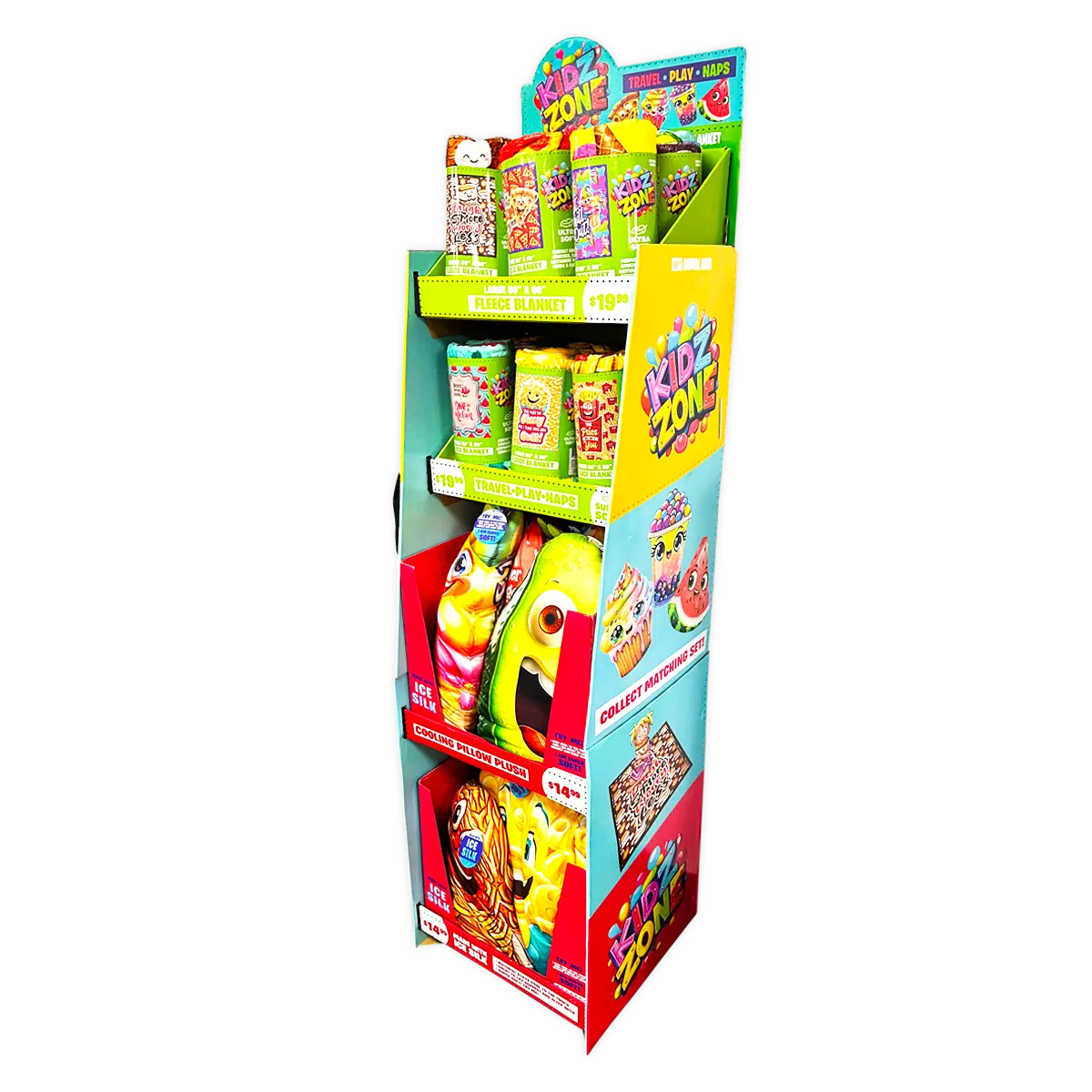 Kids Zone Plush Assortment Floor Display - 30 Pieces Per Retail Ready Display 88564 KIPP BROTHERS