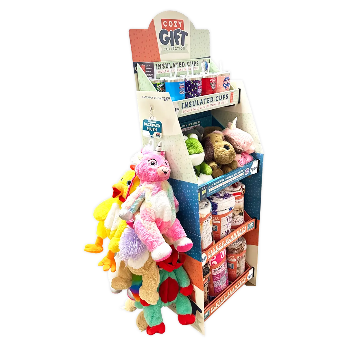 Hug 'N Sip Cup Plush Assortment Floor Display - 38 Pieces Per Retail Ready Display 88567 KIPP BROTHERS