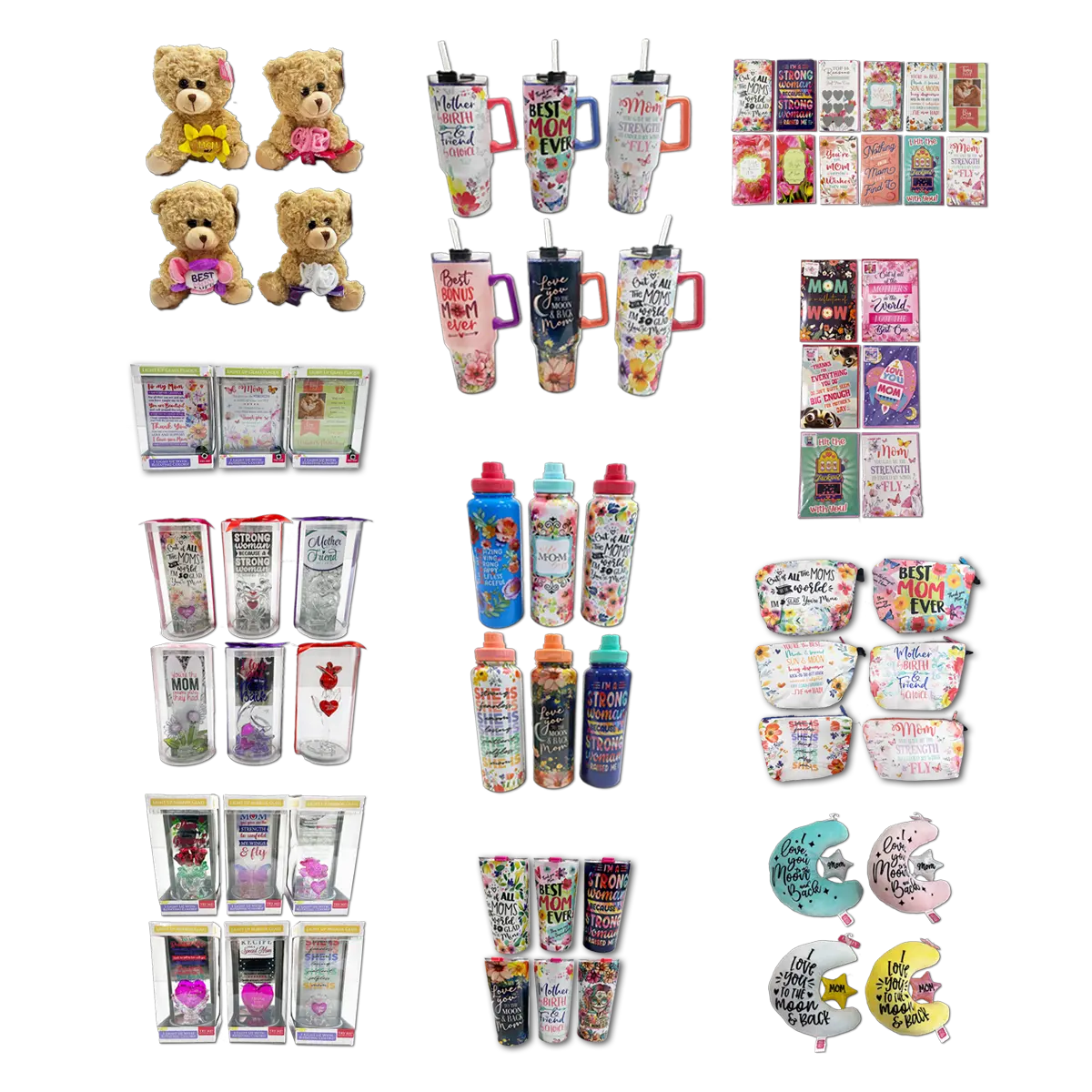 Mother's Day Celebrate Mom Assortment Floor Display - 65 Pieces Per Retail Ready Floor Display 88579 KIPP BROTHERS