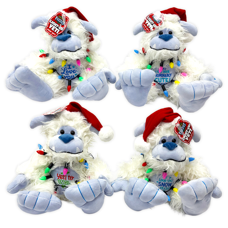 North Pole Fuzzies Yeti Gift Assortment Floor Display - 60 Pieces Per Retail Ready Display Kit 88612 NOVELTY INC