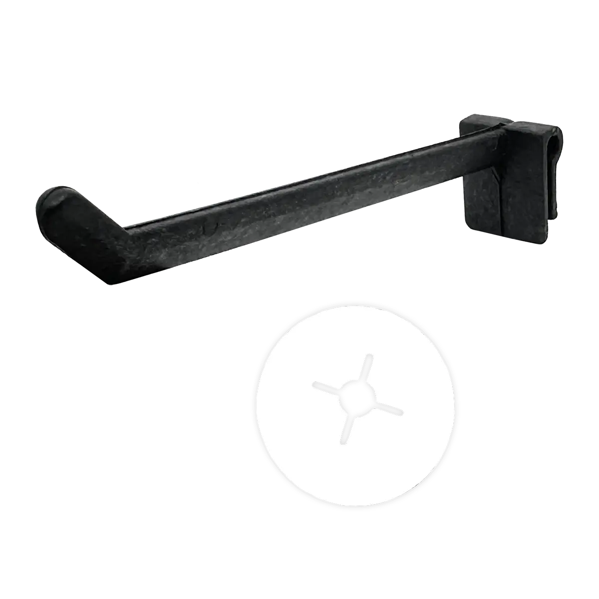 Merchandising Fixture - Long Black Plastic Pegs with Peg Stop - 18 Pieces Per Pack 986080 NOVELTY INC