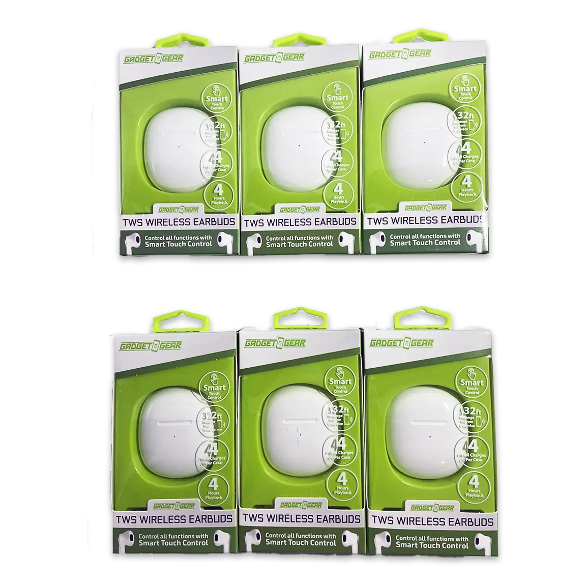 Wireless Earbuds with Round Charging Case - 6 Pieces Per Pack 24635