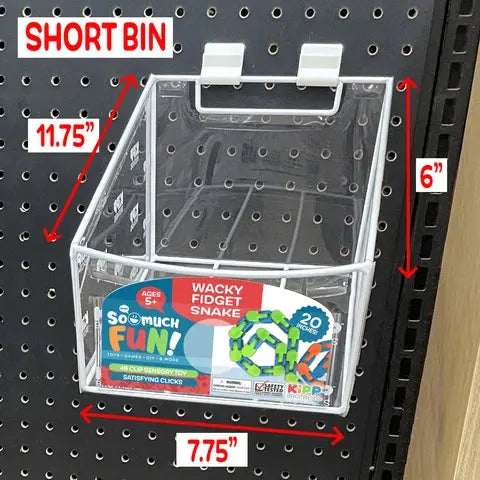 6" Short Clear Vinyl Merchandising Bins - 1 Bin Per Pack 975410 KIPP BROTHERS