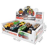Friction Toy Car Monster Truck Road Warrior Assortment - 8 Pieces Per Retail Ready Display 20475