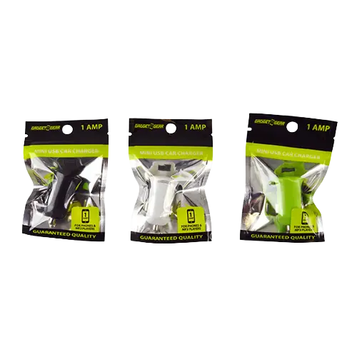 Car Charger with USB Port 1 Amp - 3 Pieces Per Pack 21565 GADGET GEAR