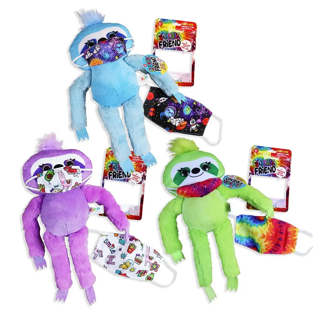 Plush Long Arm Sloth W/Mask 12 Pieces Per Retail Ready Display 22055 KIPP BROTHERS