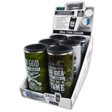 Metal Insulated 24 Oz Can Cooler - 6 Pieces Per Retail Ready Display 22273
