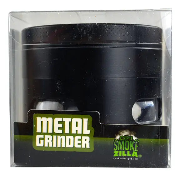 Metal 4 Piece Grinder with Window 63Mm - 6 Pieces Per Retail Ready Display 22351 SMOKEZILLA