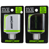 AC Wall Charger with Dual USB Ports 2.1 Amp - 3 Pieces Per Pack 22458