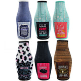 Neoprene 16 Oz Bottle Suite Coozie with Card Pocket - 6 Per Retail Ready Display 22466