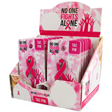 Breast Cancer Awareness Pink Tac Pin - 12 Pieces Per Retail Ready Display 22503