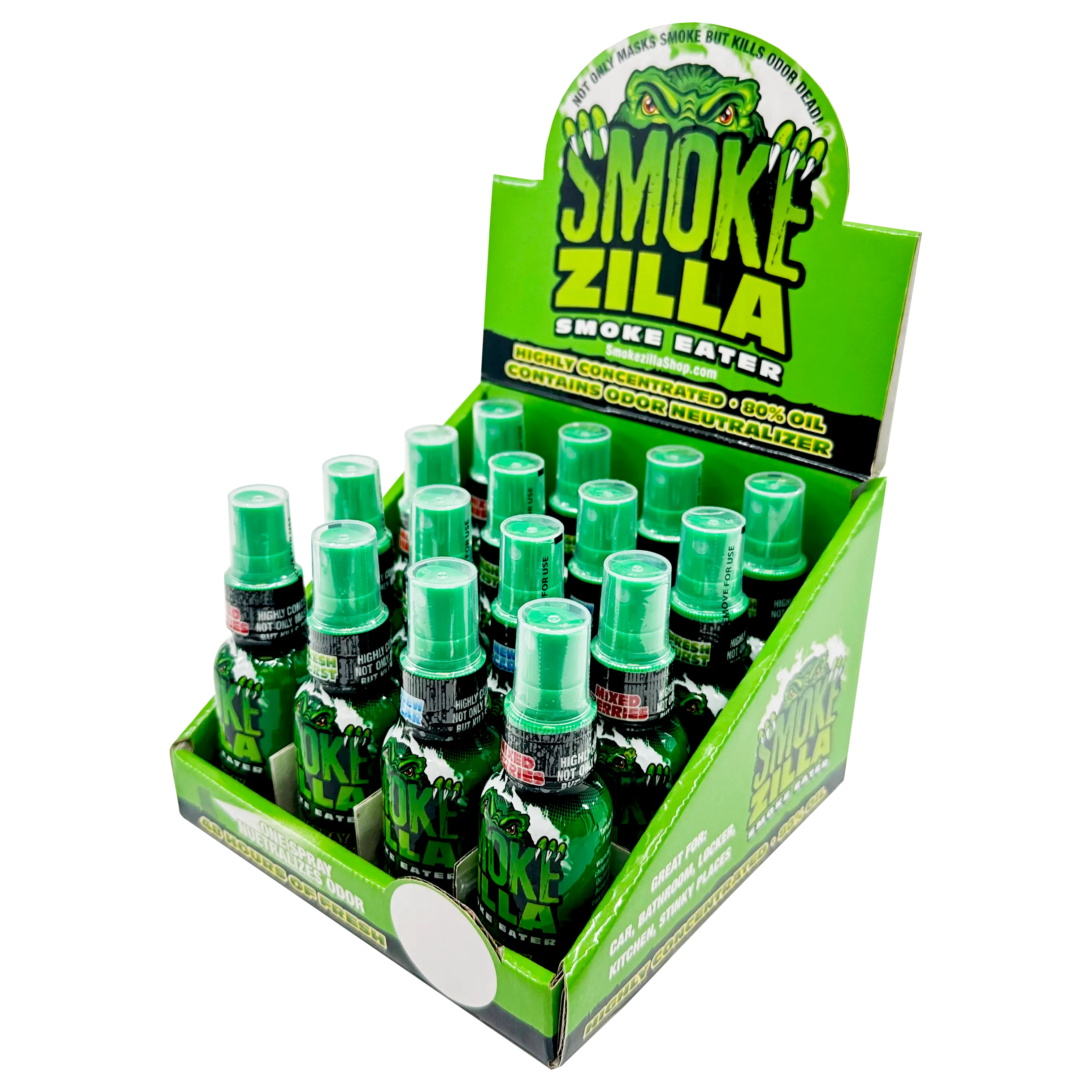 Air Freshener Smoke Eater Spray - 16 Pieces Per Retail Ready Display 22623 SMOKEZILLA