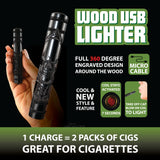 Wood Usb Coil Lighter Tube - 6 Pieces Per Retail Ready Display 22688