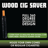 Wood Cigarette Saver Tube - 12 Pieces Per Retail Ready Display 22689