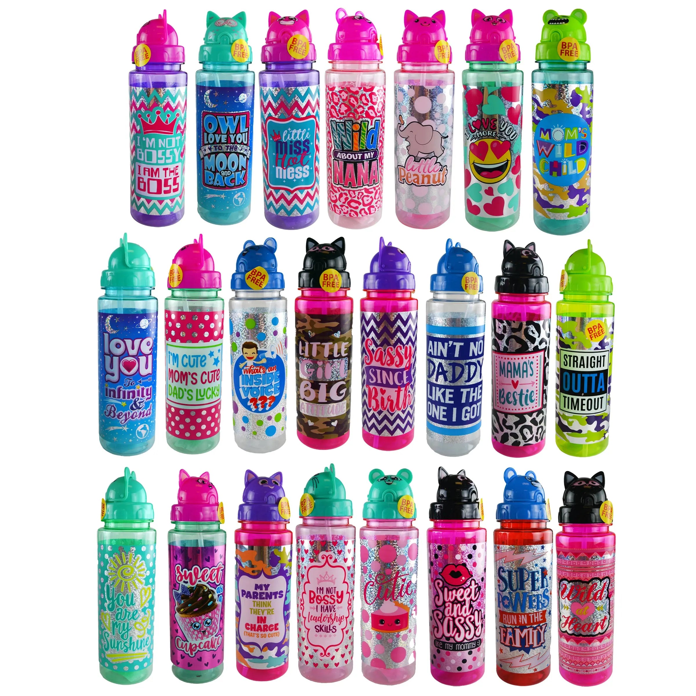 Water Bottle and Plush Assortment Floor Display - 30 Pieces Per Retail Ready Display 88363 KIPP BROTHERS