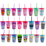 10 oz Kids Cup with Straw and Plush Assortment Floor Display - 36 Pieces Per Retail Ready Display  88364