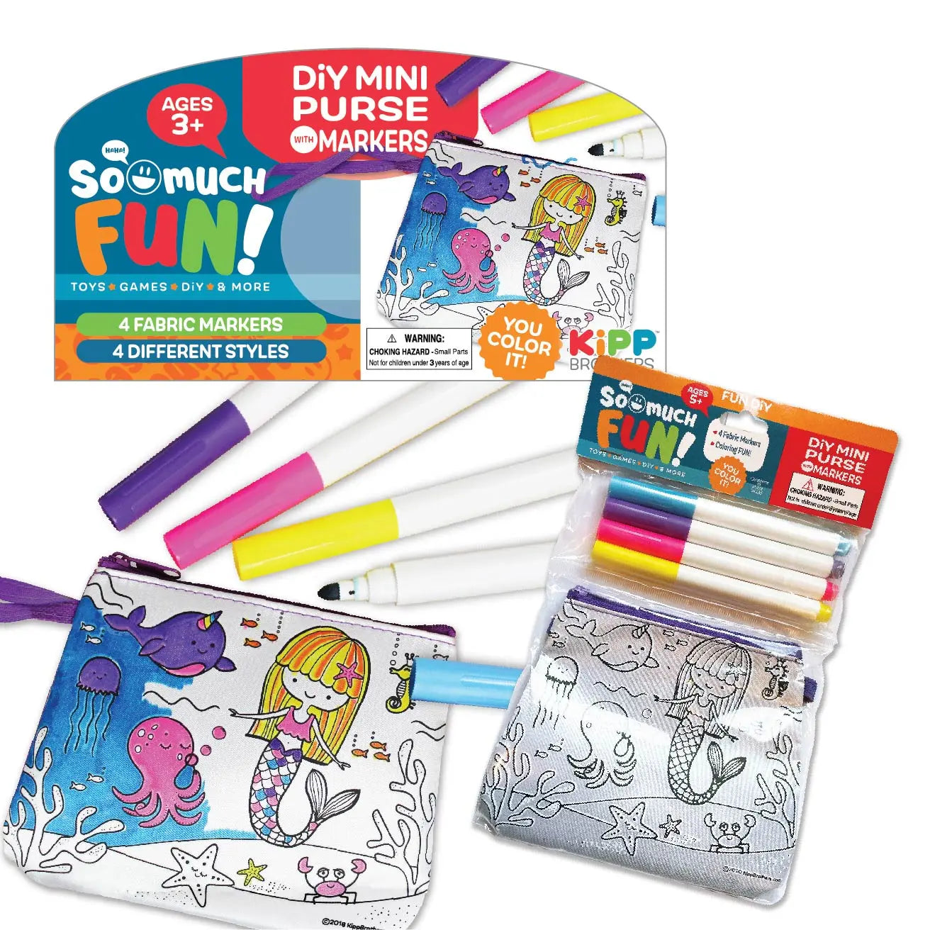 DIY Mini Purse with Markers - 12 Pieces Per Pack 22942 KIPP BROTHERS