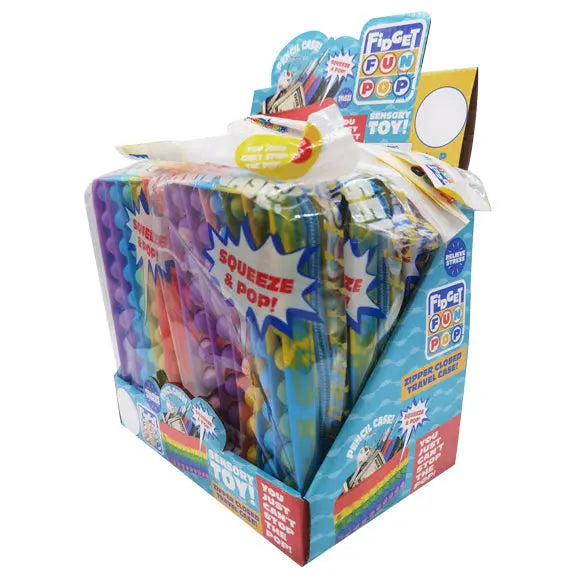 Fidget Pop Pencil Case- 6 Pieces Per Retail Ready Display 23033 KIPP BROTHERS