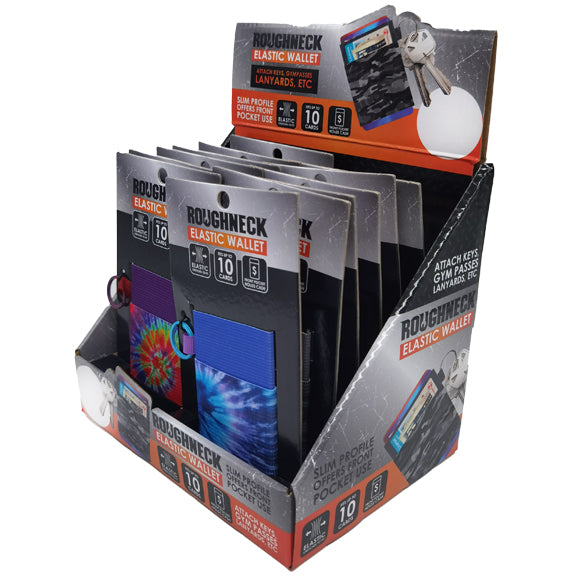 ITEM NUMBER 023037 ROUGHNECK ELASTIC WALLET 12 PIECES PER DISPLAY