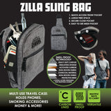 Smell Proof Canvas Crossbody Sling Bag - 4 Pieces Per Retail Ready Display 23238