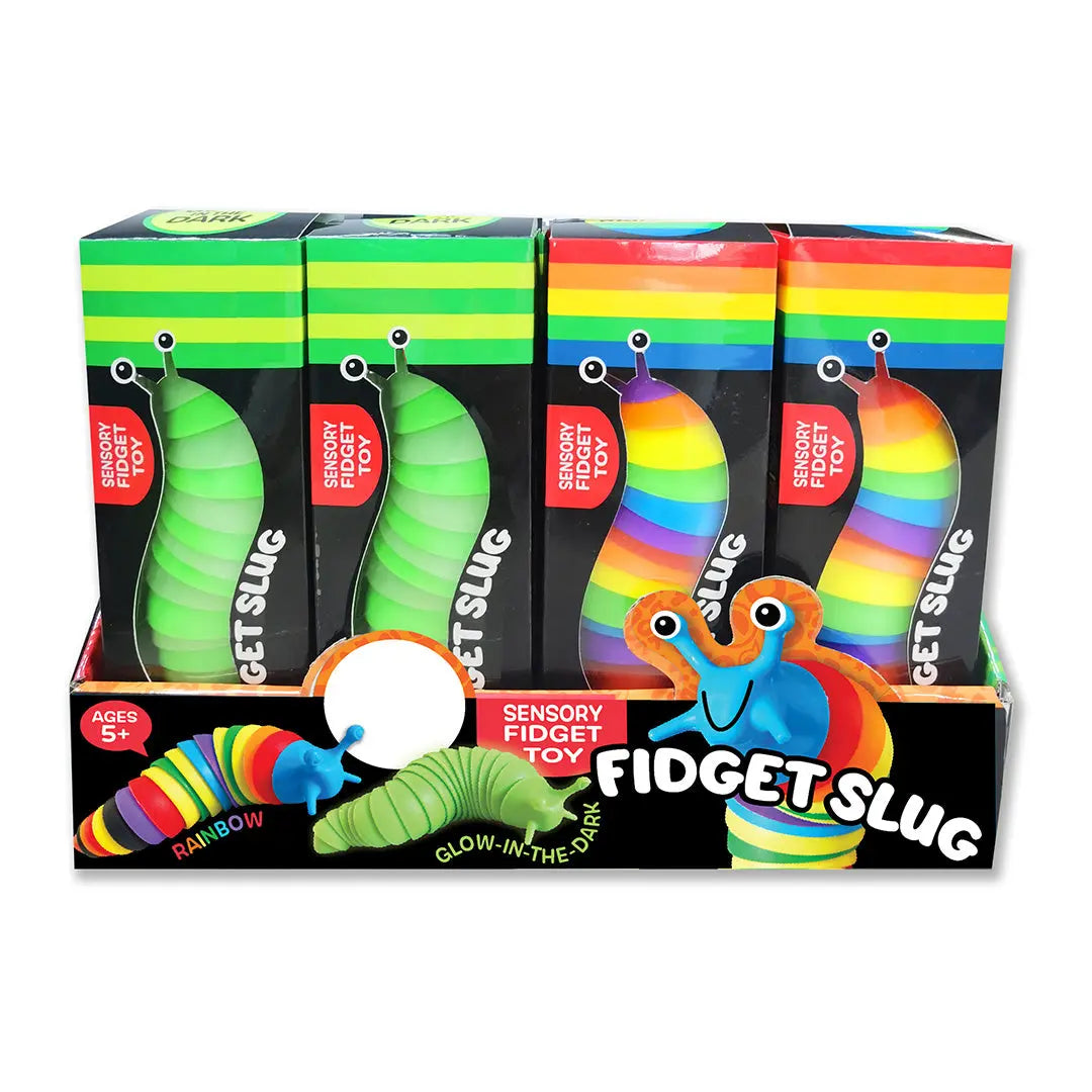 Fidget Sensory Slug Toy - 12 Pieces Per Retail Ready Display 23243 KIPP BROTHERS