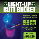 Light Show Butt Bucket Ashtray with Multi-Color LED Lights - 6 Pieces Per Retail Ready Display 23532