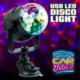 Mood Light USB LED Disco Light with Suction Cup Mount - 4 Pieces Per Retail Ready Display 23575